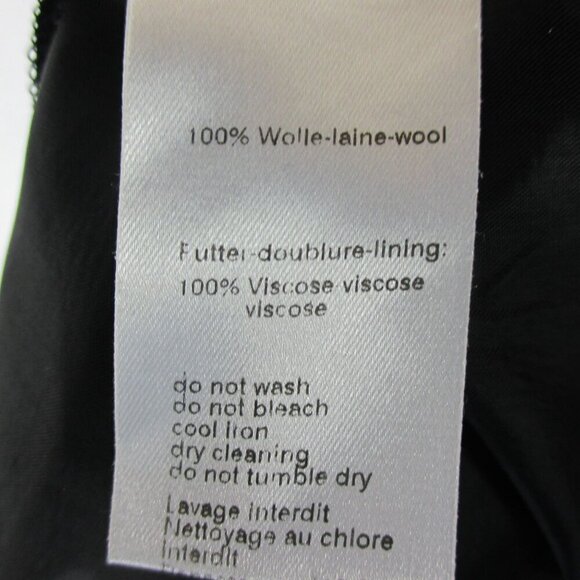 Akris Punto Luxury Wool Pencil Skirt Black Seamed Stitch Detail Size 6 $495 - Picture 9 of 9